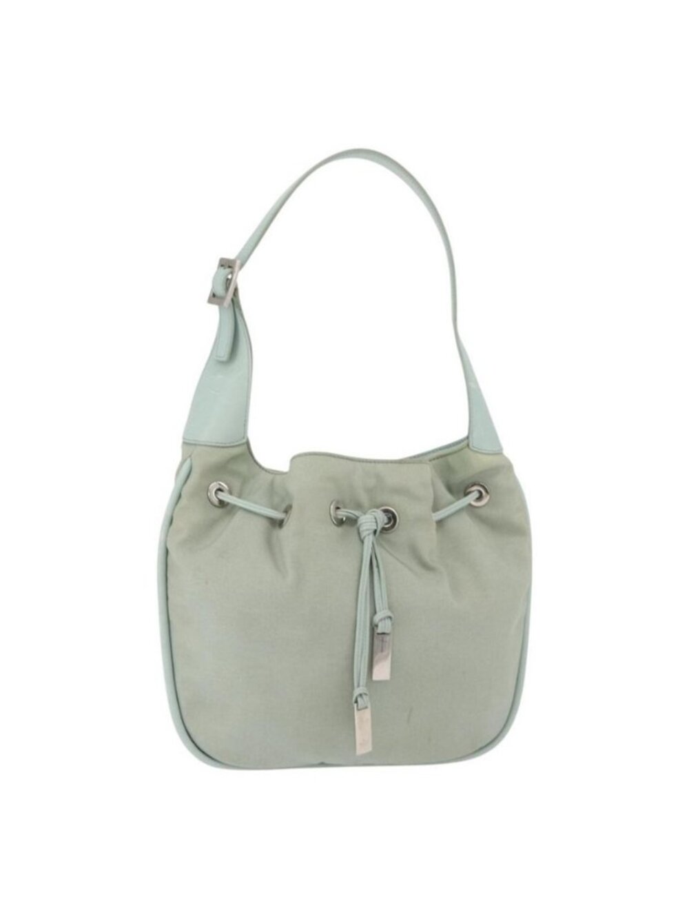 Authentic GUCCI Shoulder Bag Canvas Green Silver 001 4034 2123